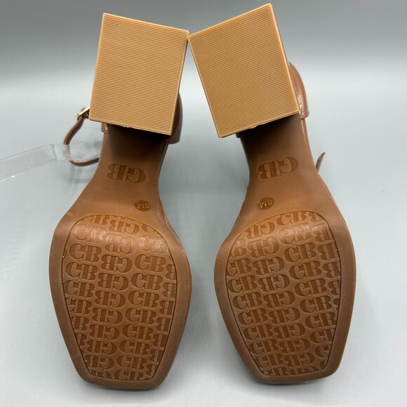 Madden Girl Omega Women's Cognac Platform Block Heels Women Size 8M - Picture 9 of 10